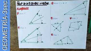 Propiedades de la Bisectriz y Mediatriz - 3° secundaria