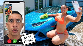 Facetiming My Fiance Washing His Lamborghini Wearing A Bikini Got Crazy