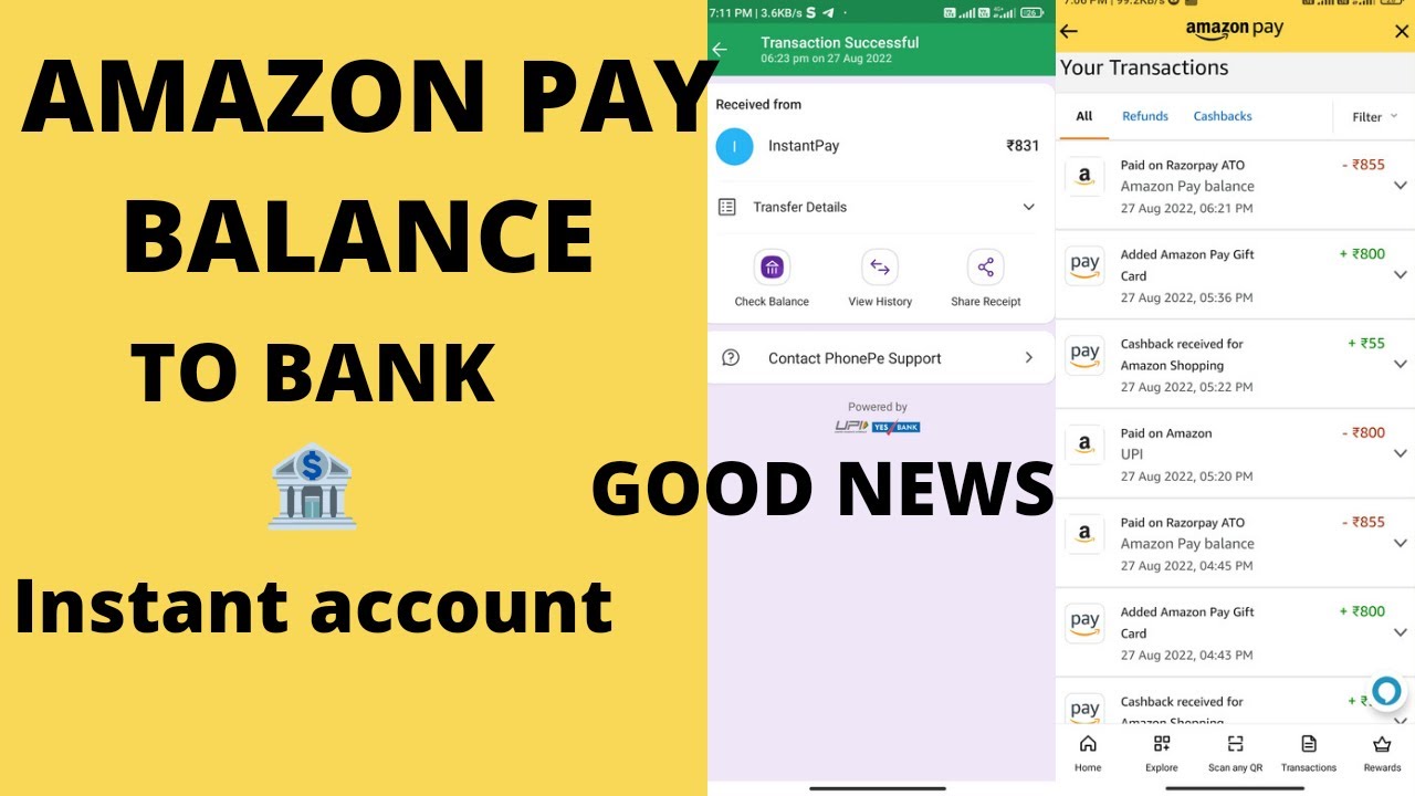Amazon pay balance to bank account transfer How to amazon pay