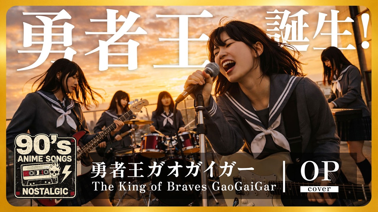 Brave King GaoGaiGar Опенинг - Yuusha Ou Tanjou | Ностальгия по аниме 90-х [AI Rock Cover]