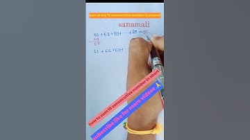 simplification/sum of any 10 consecutive number in second/maths tricks#viral #youtubeshorts