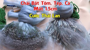 Chài Bắt Tôm Tép Cá Mắt 1.5cm Hàng Thái Lan Bung 8m Nặng 5kg Giá Rẻ - Chài Quăng Cao Cấp 0987782098