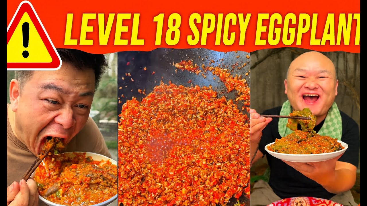🔥 Level 18 Spicy Eggplant | This Heat Is NOT a Joke 🌶️