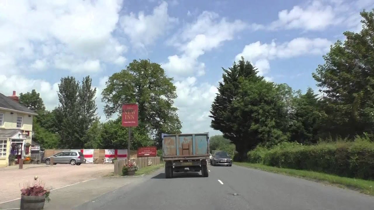 Driving On The A4103 From Newtown, Herefordshire To Worcester, Worcestershire, England