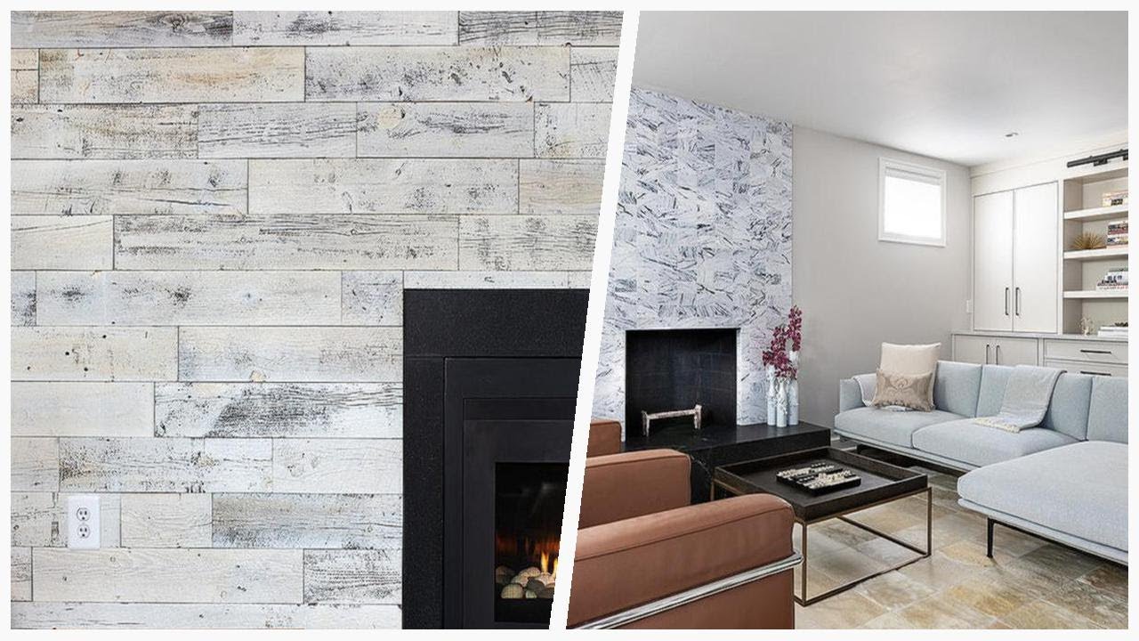 75 White Basement With A Standard Fireplace Design Ideas You'll Love ☆