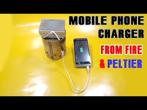 How To Make Emergency Phone Charger From Fire And Peltier