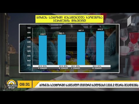 #ბიზნესპარტნიორი ბიზნესსექტორში საშუალო თვიური ხელფასი 1316 ლარს შეადგენს