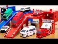 警察署との相性もバッチリ☆トミカ ポケットトミカ レスキュー!救急消防署編 全6種 消防車・救急車・消防指揮車