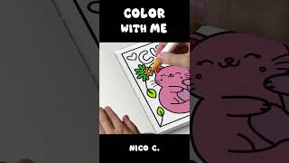 Sometimes You Just Need a CUDDLE 🐱💕 | Cute Cat Coloring #coloringadventure #arttherapy #drawing #art