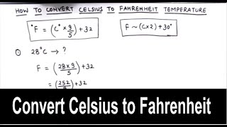 How to convert Celsius to Fahrenheit / Centigrade to Fahrenheit / Convert from Celsius to Fahrenheit