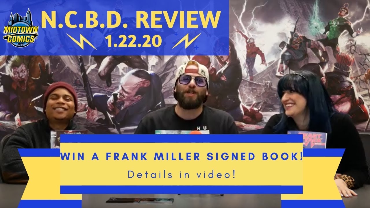 New Comic Book Day Review Challenge for 1/22/20 Releases. PLUS: Win a Frank Miller Signed Book!
