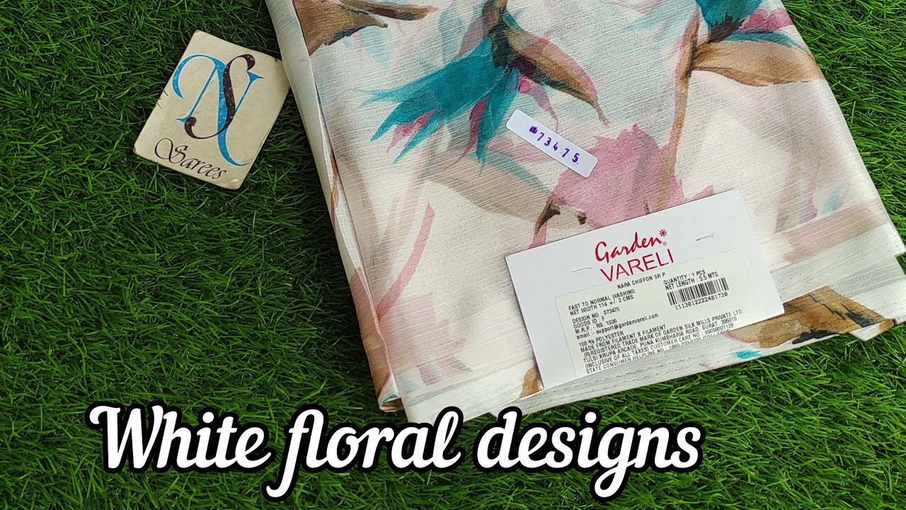 White Floral Designs Garden Vareli Nara Chiffon Saree Collection  1 May 2023
