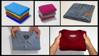 How to FOLD CLOTHES Quick and Easy