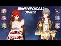 Himeko fire team  harmony mc x xueyi memory of chaos stage 10 3 stars  honkai star rail