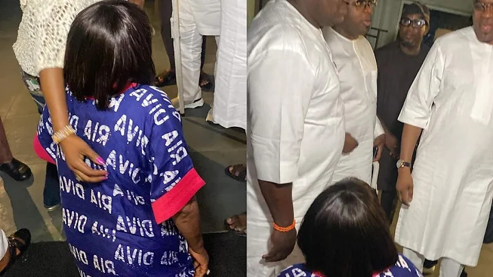 SEE WHAT HAPPENED MOMENT TOYIN ABRAHAM GOES ON HER TWO KNEES TO GREET OBA ELEGUSHI