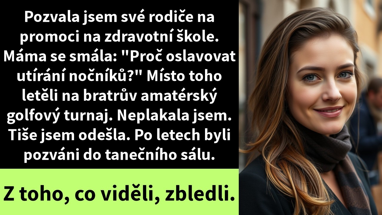 Pozvala jsem své rodiče na promoci na zdravotní škole. Máma se smála: Proč oslavovat utírání nočníků