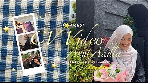 MSD10603 : FUNDAMENTALS OF INFORMATION TECHNOLOGY (SELF INTRODUCTION CV VIDEO)