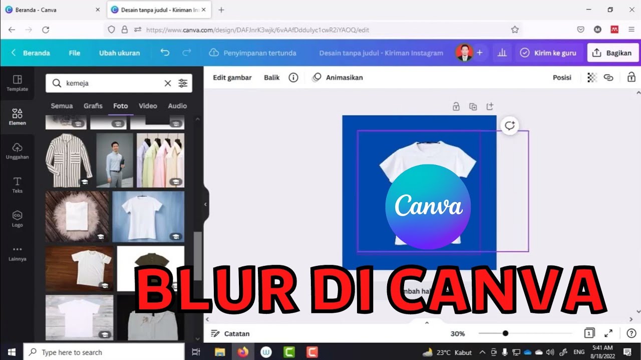 Cara Menggunkana Element Blur di Canva 