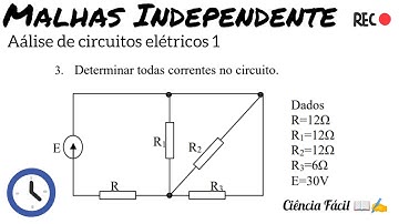 Resolvendo o circuito usando o método de Malhas independentes- Análise de circuitos elétricos 1📖✍️
