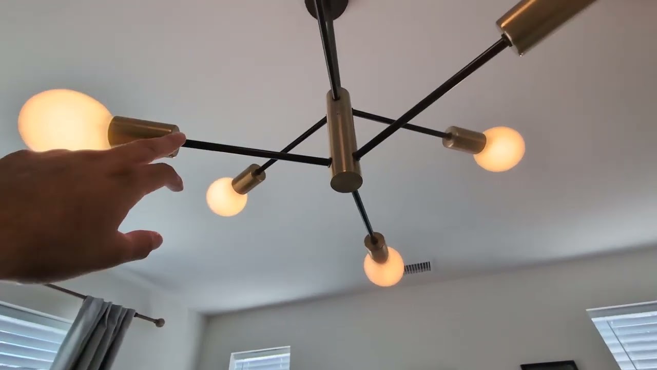 Современная люстра KAISITE «Спутник», 6 ламп, светильник, регулируемая высота, середина века