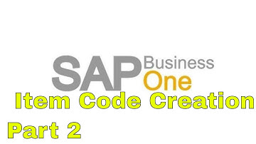 SAP Business One Item Code Creation Part 2