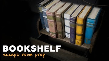 Bookshelf escape room prop by A+ Props