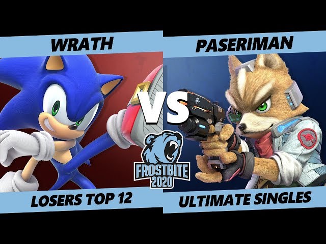 Frostbite 2020 SSBU Losers Top 12 - Wrath (Sonic) Vs. Paseriman (Fox, Diddy Kong) Ultimate Singles