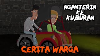 #CeritaWarga - Hantu Korban Kecelakaan Minta Anterin Ke Kuburan | Animasi Horor | Cerita Misteri