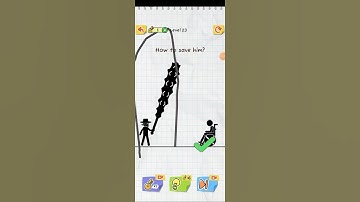 Draw 2 Save Stickman Puzzle Level 23: How To Save Him