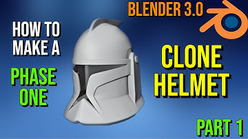 How to Make a Phase 1 Clone Trooper Helmet | Blender 3.0 | Front | Part 1