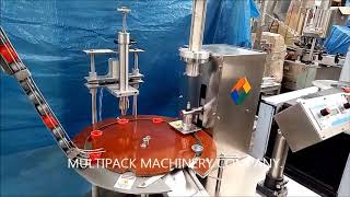 Single Head Wad Inserting Machine, Cap Lining Machine with Vibrator Bowl, cap Feeder