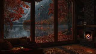 Cozy Fireplace Rainfall🔥🌧️Relaxing Fire And Rain Sounds For Deep Sleep And Meditation