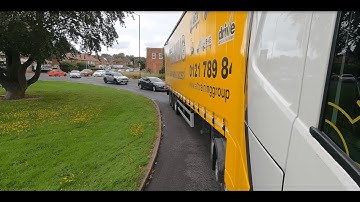 Mastering the Tight Left Turn at Roundabout - HGV Test Route