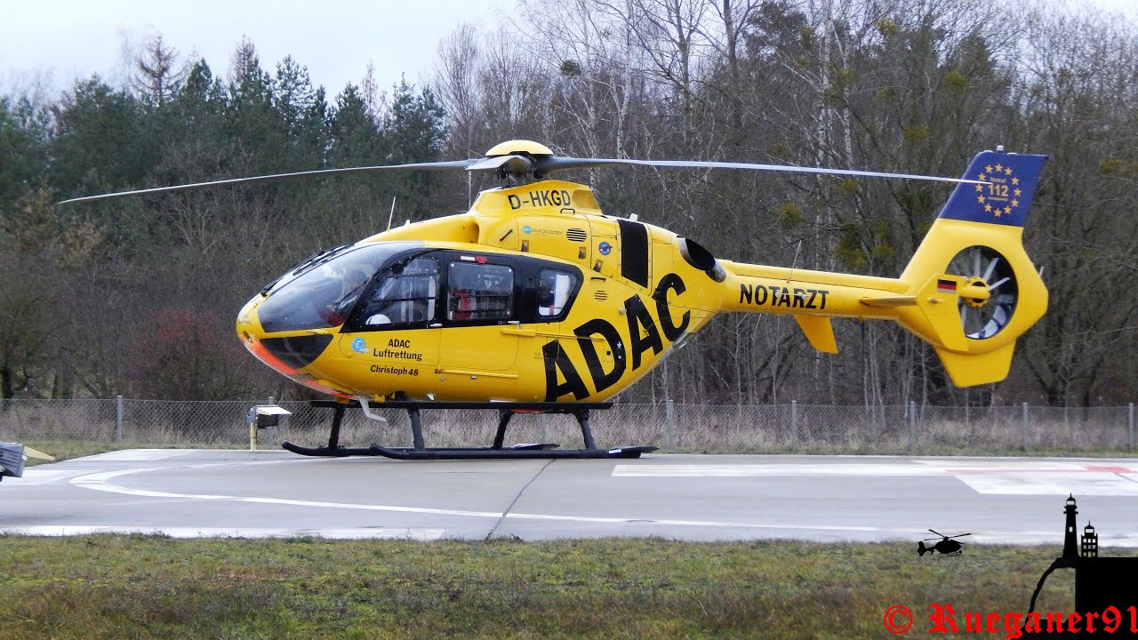[HD] Christoph 48 , D-HKGD Landung und Start am Klinikum Neubrandenburg