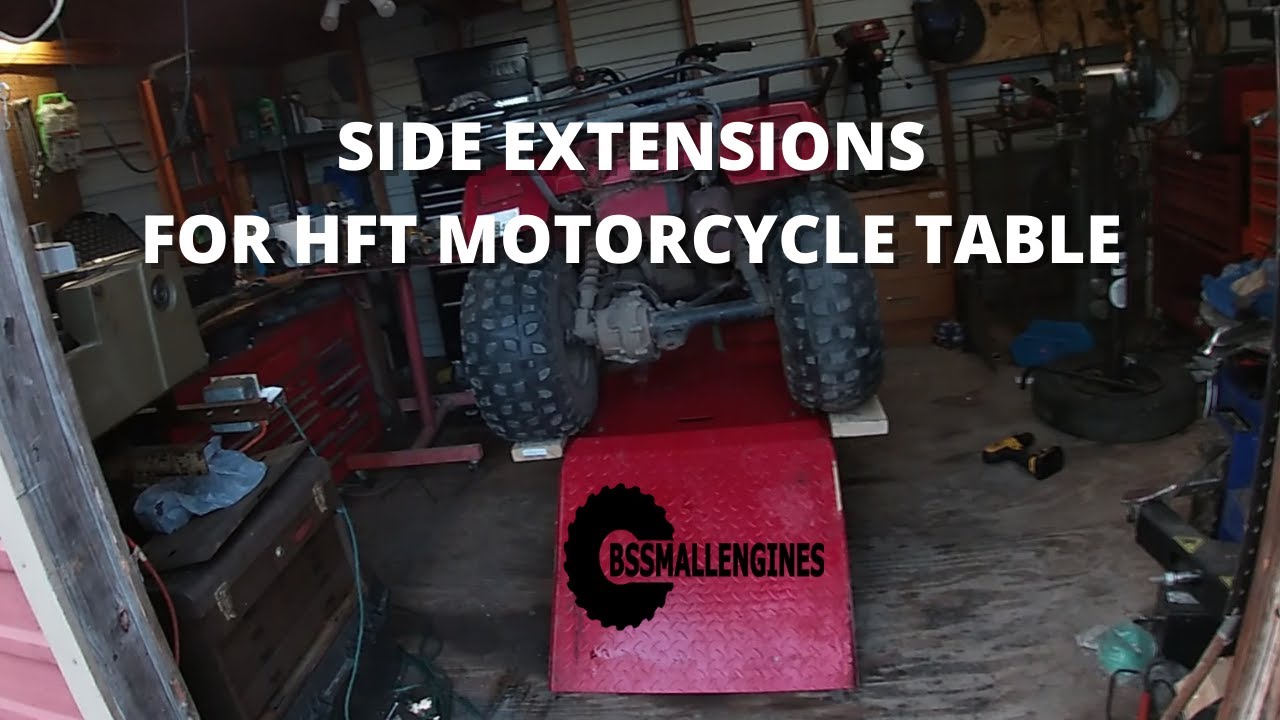 Side Extensions For HFT Motorcycle Table YouTube
