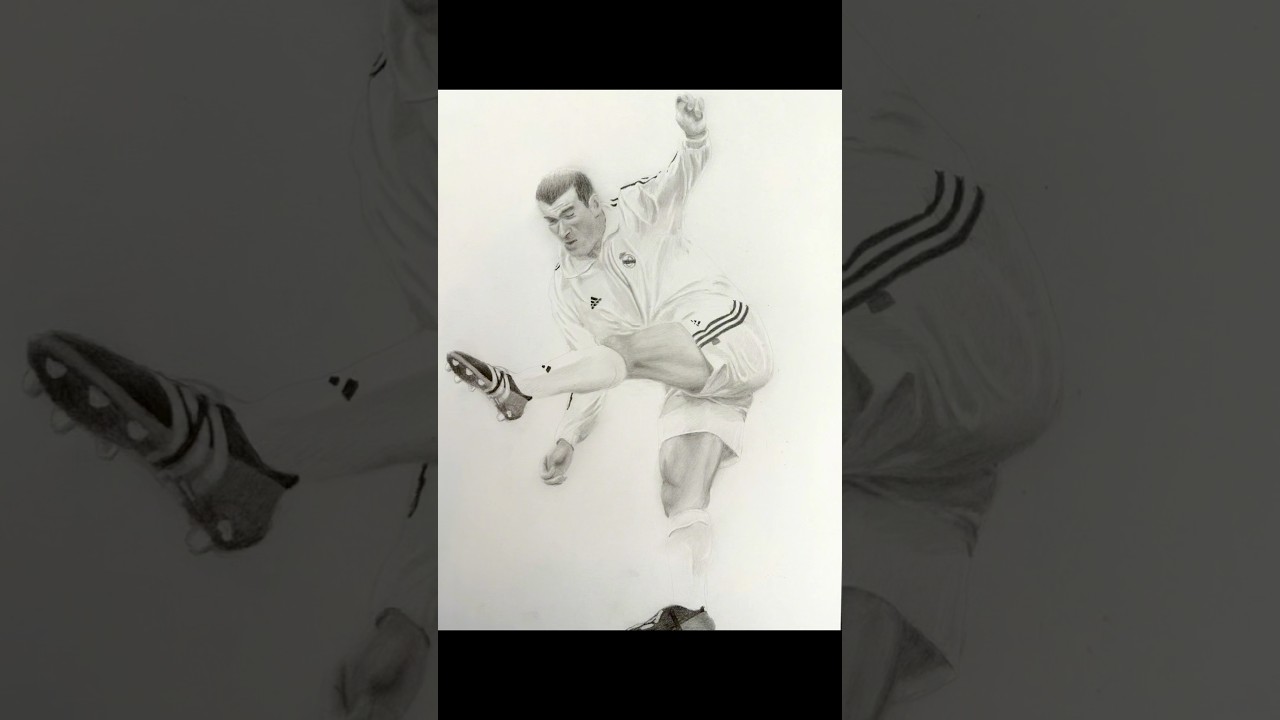 【ジダン選手を描きました】