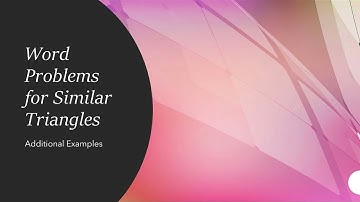 Similar Triangle Word Problems