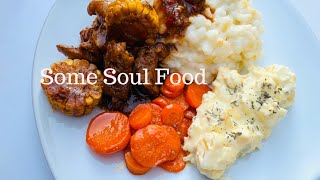 Creamy  Samp served with Beef stew|Caramelized Carrots| Cooking Diary