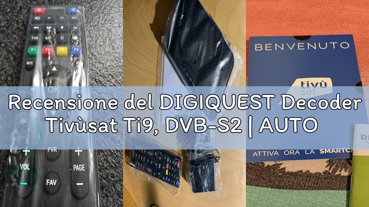 Recensione del DIGIQUEST Decoder Tivùsat Ti9, DVB-S2 | AUTO INSTALLANTE | Telecomando 2 in 1 | smart