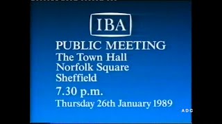 Yorkshire TV adverts, IBA, trailer & link announcer Redvers Kyle 22nd January 1989 3 of 4