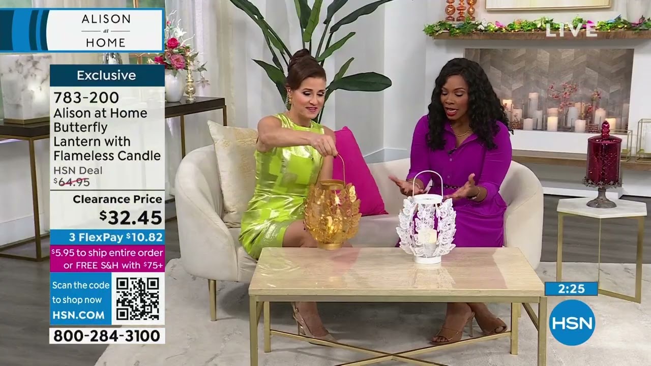 Alison at Home Indoor Butterfly Lantern with Flameless C...