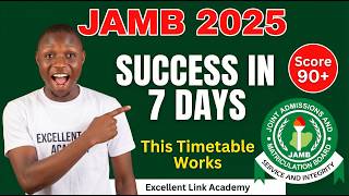 JAMB 2026: 7-Day Study Plan for Guaranteed Success