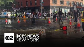 Water main break on East 14th Street