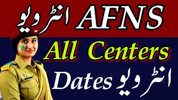 AFNS Interviews All Centers Updates | AFNS interview calls
