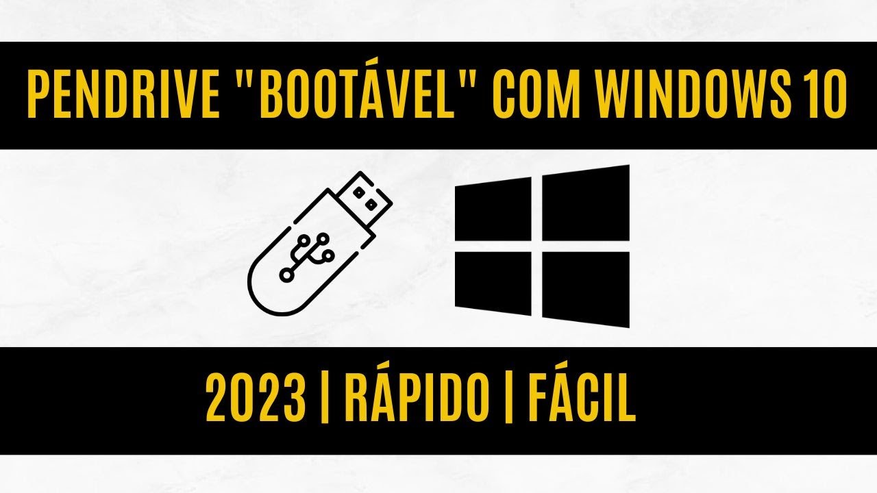 Como criar um pendrive de boot com windows 10 - 2023 - YouTube