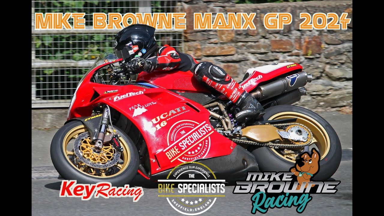 Mike Browne full winning race at the Manx GP 2024