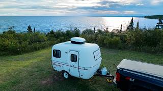 Camping Alone on Lake Superior in a Mini Camper