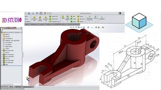 Celebrity SolidWorks Tutorial #19 Exercise | 3D Studio | Rib | Solidworks Tutorial Wealth