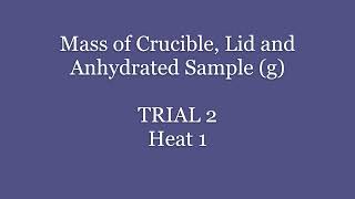 % Water in Hydrate EXAMPLE FINAL