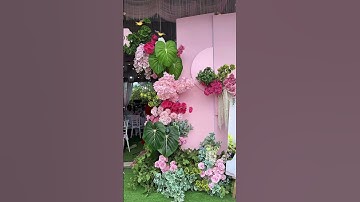 Cổng hoa Tone Hồng thiết kế theo yêu cầu Dâu Rể | Rạp Cưới Mỹ Thanh Cái Bè